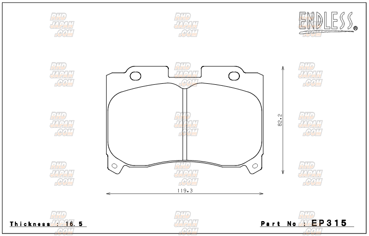 Endless Brake Pads Full Set Type Super Street M-Sports SSM Plus